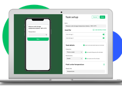 Food safety monitoring task setup in FoodDocs