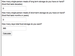 Food Storage Calculator