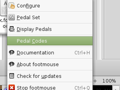footmouse in the system tray