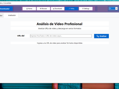 UtilityTab, showing video url analyzer in spanol, but here is also converter.