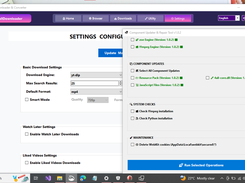 SettingTab showing different configurations, and extension support also maintainable button 