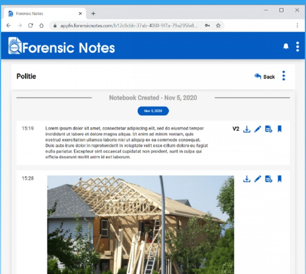 Forensic Notes Screenshot 1