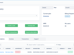 Custom Interface made with Forest Admin no code editor.