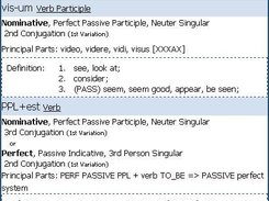Results for the perfect passive 'Visum est.'