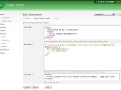 Customizable form field types - some "Code/Markup" fields