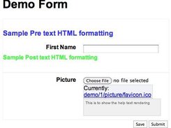 User view, interim saving and file handling