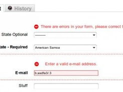 User view - error handling