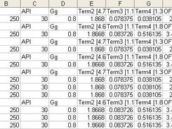 Formation Volume Factor Results Output Example