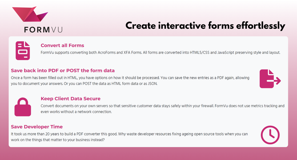 FormVu creates interactive forms for your web application