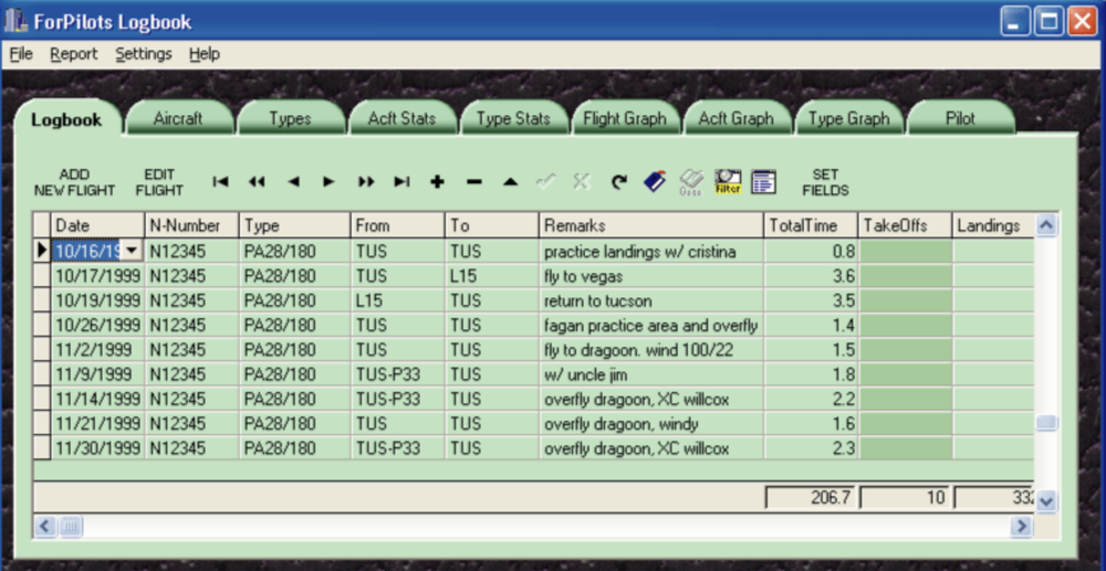 ForPilots Logbook Screenshot 1