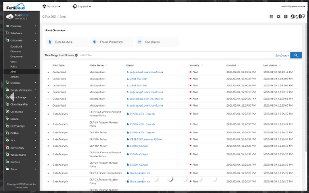 FortiCASB Screenshot 1