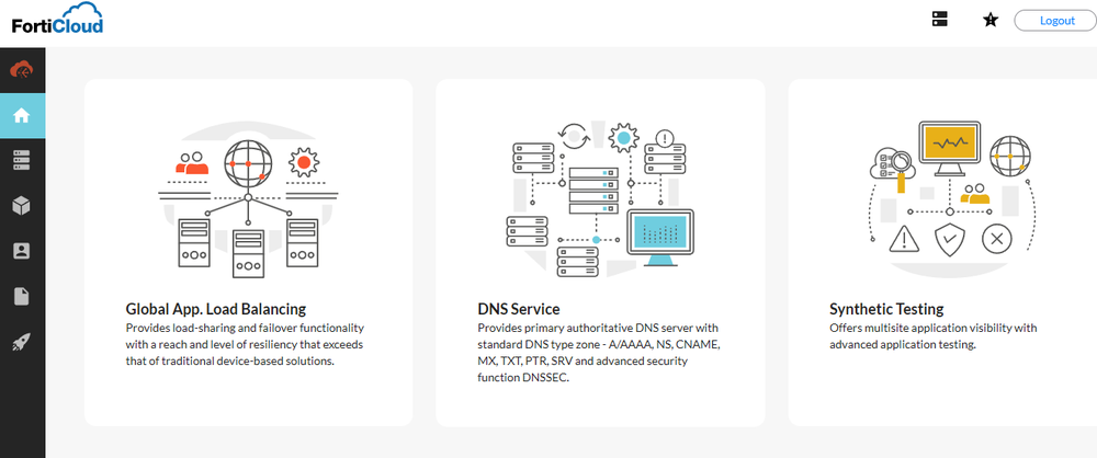 FortiGSLB Cloud Screenshot 1