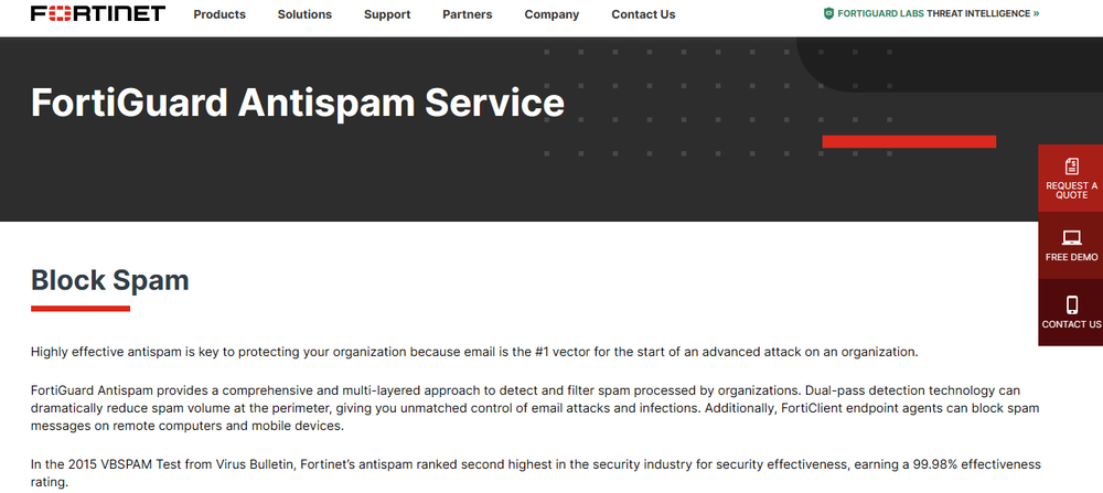 FortiGuard Antispam Screenshot 1