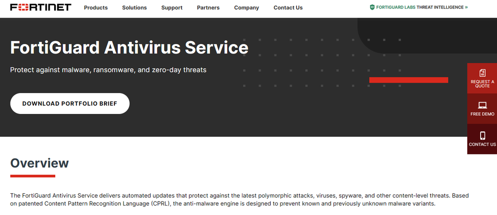 FortiGuard Antivirus Service Screenshot 1