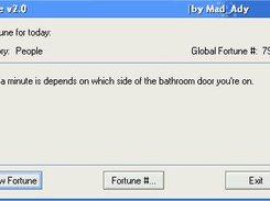 Screenshot of the main window for Fortune-win32