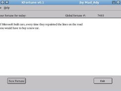 The main window of KFortune (Fortune-KDE)