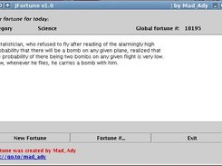 The main window of JFortune (Fortune-Java)