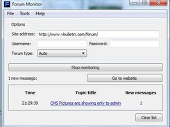 1Forum Monitor in action on a vBulletin forum