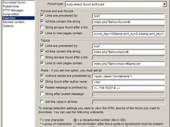 Forum software detection settings