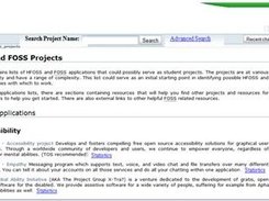 The first step is to type a project name into the search field found at the top middle section of the screen. For this example we will type “firebug” into this field to find search results on the project firebug. After the project name is typed into this field “Search” is then clicked. The “Advanced Search” button can also be clicked bringing up additional search options. This is covered in a later screen.