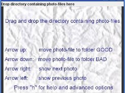 Self-explaining start-screen of FotoMover2