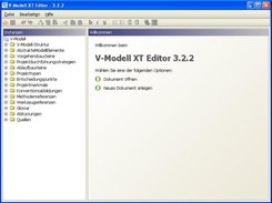 Welcome Screen of the V-Modell XT Editor