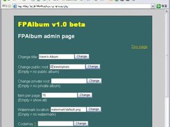 Admin page