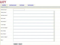 Test Process to manage Test Plan, Test Requirements etc...