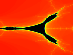 The Tricorn (Three Mandelbrot Sets on 3 "Horns")