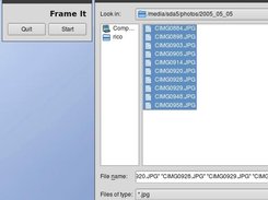 1: Start the application and select the photos to frame