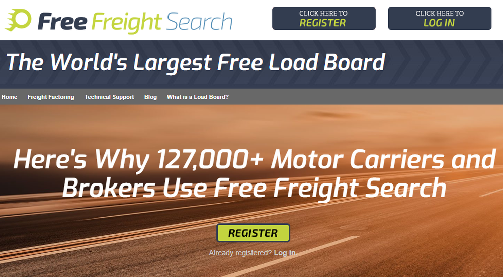 Free Freight Search Screenshot 1