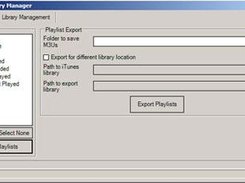 Playlist export screen.