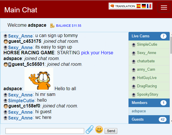 Free cam chat rooms