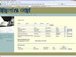 Modulul de site pentru rezervari carti