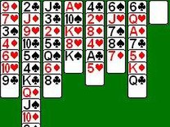 An example of a Freecell game in progress