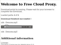 Firefox playing the music demo