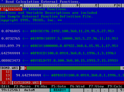 AsEasyAs spreadsheet running on FreeDOS