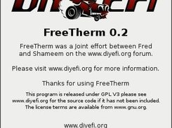 FreeTherm About Dialog Box