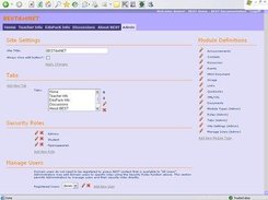 Adm tool can be used to set up the layout, content and secu