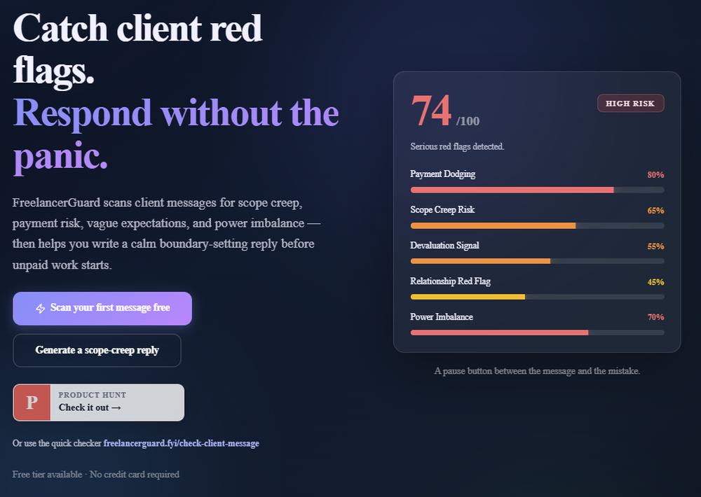 FreelancerGuard Screenshot 1
