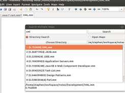 Search for keywords and open the listed map