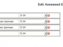 Form to edit assessed elements (draggable to change order)