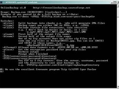 Basic screenshot of the help page