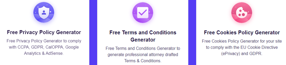 FreePrivacyPolicy Screenshot 1