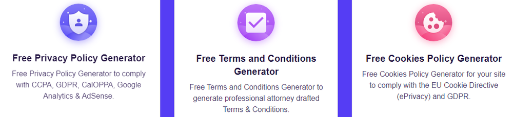 1 Privacy Policy Generator: Free, CCPA, GDPR, CalOPPA - Privacy Policies