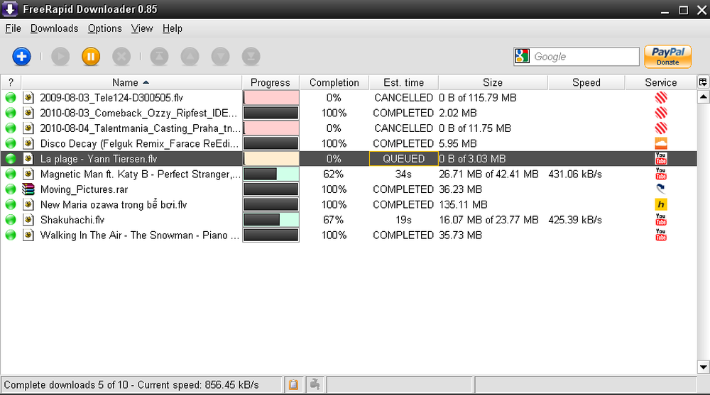 FreeRapid Downloader Screenshot 1