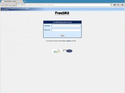 FreeSMS Login Screen