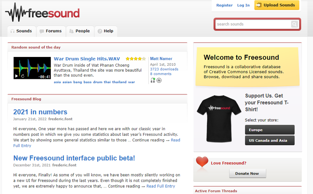 Freesound Screenshot 1
