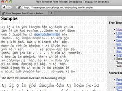 Mac OS X Firefox displaying FreeMonoTengwar