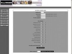 FreeWERM's user access accounts page